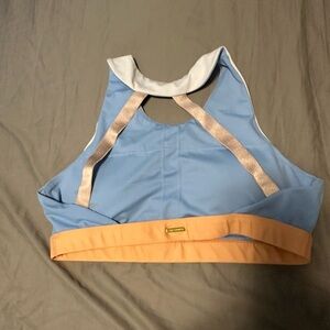 Cleo Harper, Bralet, Size XL, colors: light blue, white and orange